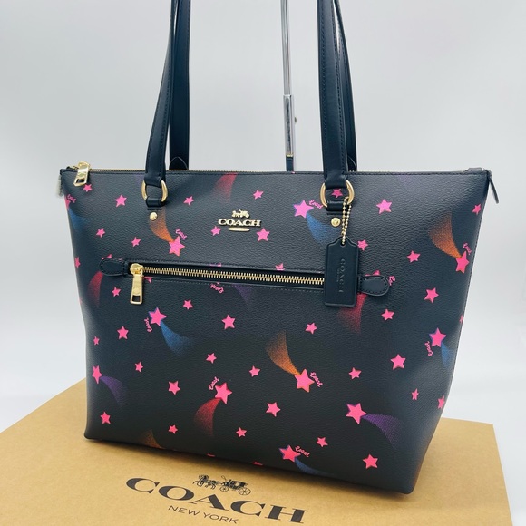 Coach Black Tote with Pink and Blue Accents - Picture 4 of 14